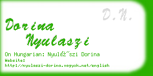 dorina nyulaszi business card